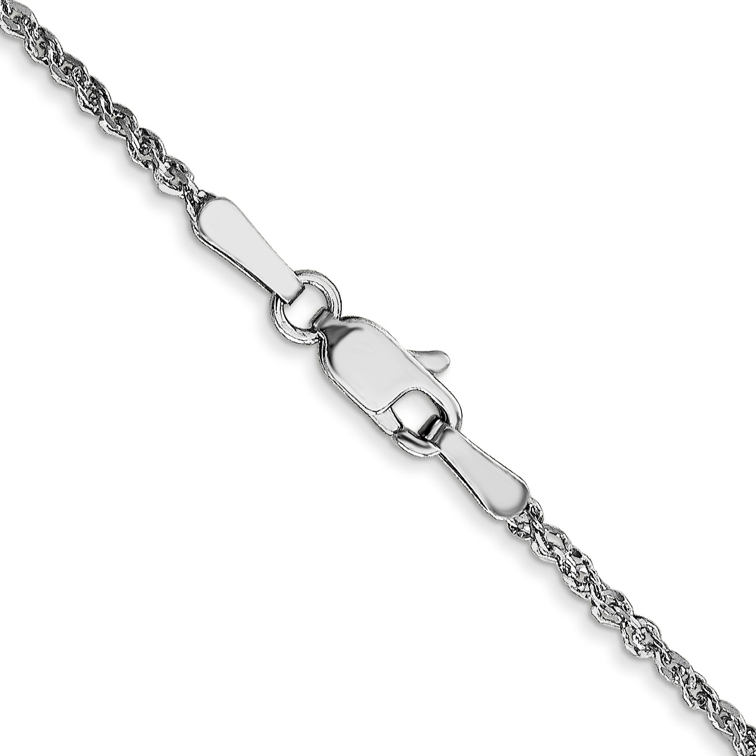 14K White Gold 20 Inch 1.7mm Ropa With Lobster Clasp Chain Necklace