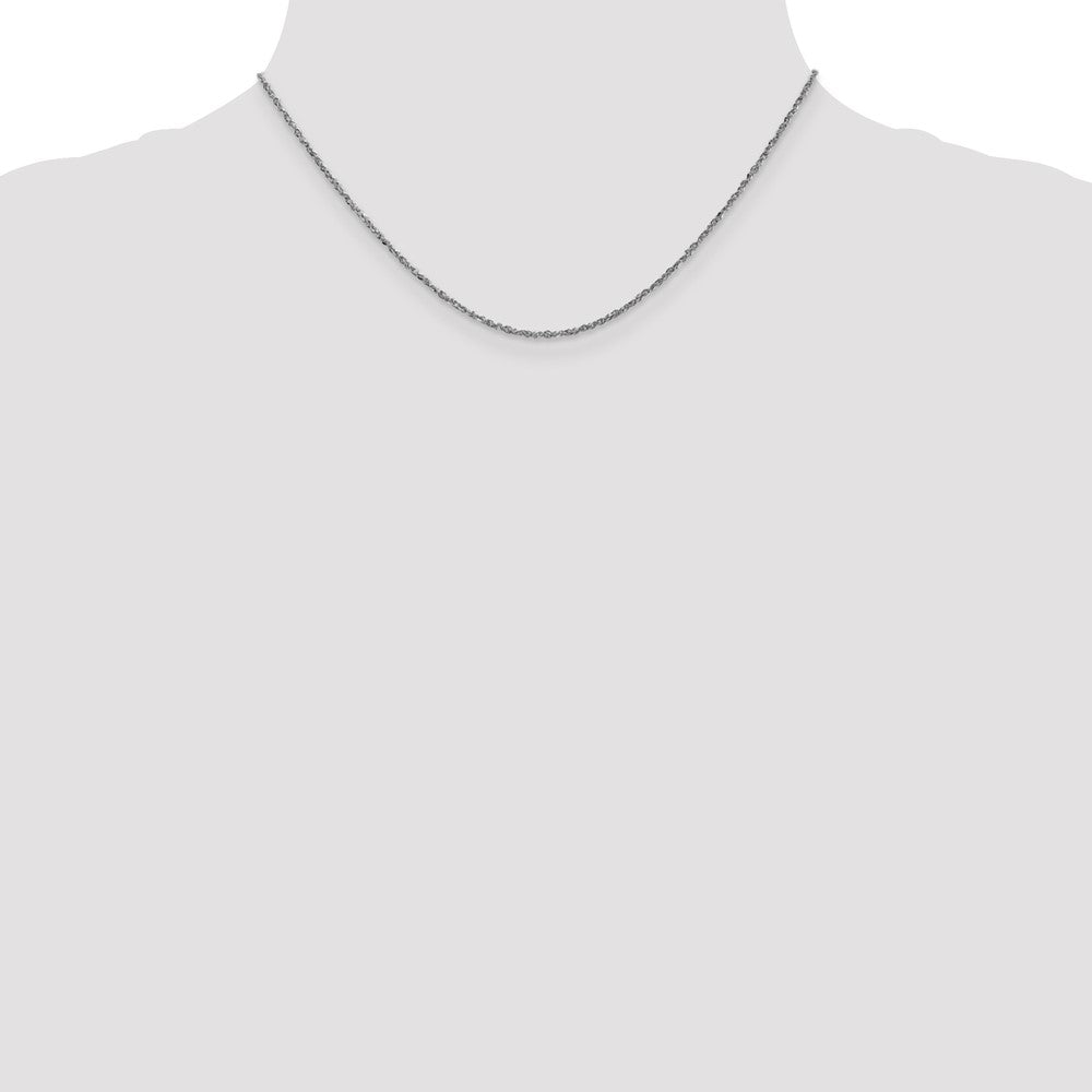14K White Gold 16 Inch 1.7mm Ropa With Lobster Clasp Chain Necklace