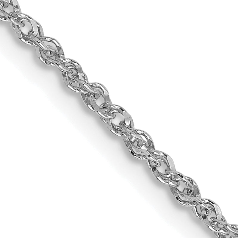 14K White Gold 22 Inch 1.7mm Ropa With Lobster Clasp Chain Necklace