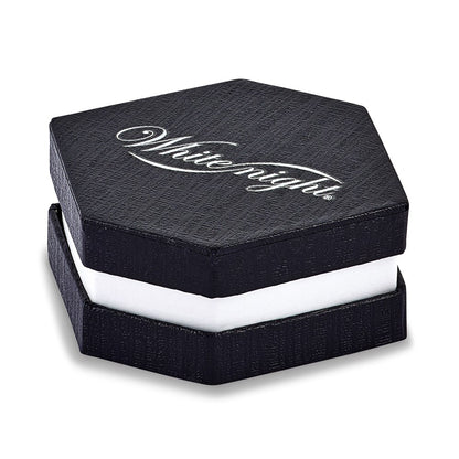 Sterling Silver White Night Rhodium-Plated Black And Diamond Heart Infinity 7.5 Inch Bracelet