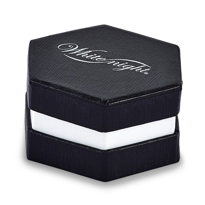 Sterling Silver White Night Rhodium Plated Garnet And Diamond Square Men'S Ring