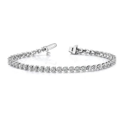 14k White Gold 4 3/4 Ct. Lab Grown Diamond VS/SI+ G+ Tennis Bracelet