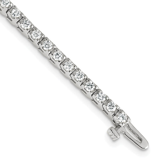 14k White Gold 2 1/5ct Lab Grown Diamond VS/SI+ G+ Tennis Bracelet