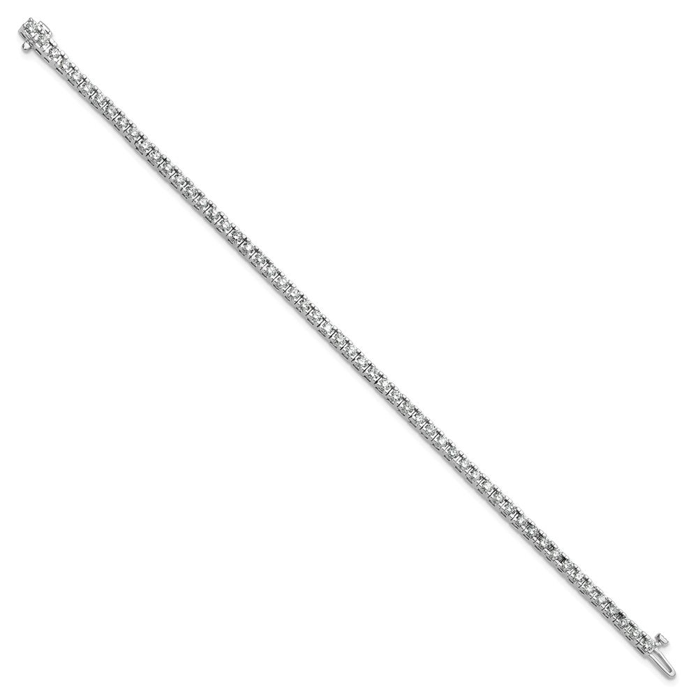 14k White Gold 2 7/8 Ct. Lab Grown Diamond VS/SI+ G+ Round Tennis Bracelet