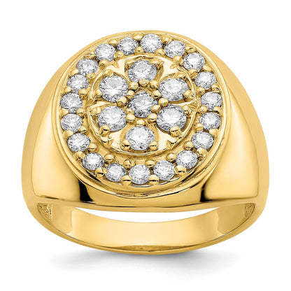 14K Yellow Gold A Real Diamond men's ring