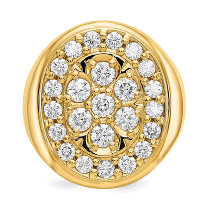 14K Yellow Gold AA Real Diamond men's ring