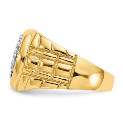 14K Yellow Gold A Real Diamond men's ring
