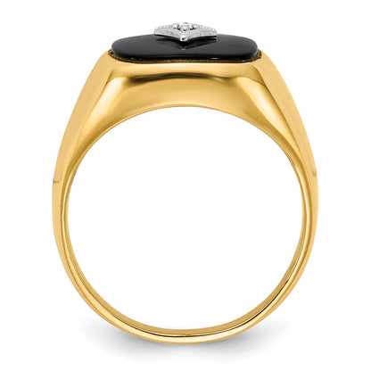 14K Yellow Gold VS Real Diamond men's ring