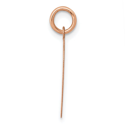 14k Rose Gold 14K Rose Polished Heart Shaped Disc Pendant