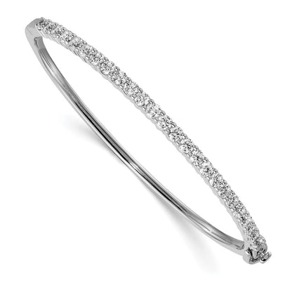14k White Gold 2 1/3 Ct. Lab Grown Diamond VS/SI+ G+ Bangle Bracelet