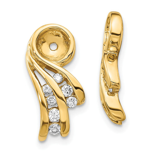 14k A Fancy Diamond Earring Jacket