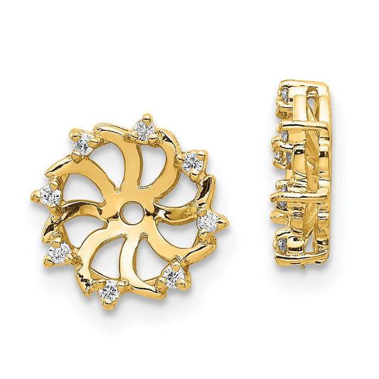 14k A Diamond Earring Jacket