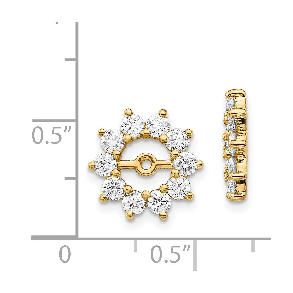 14k VS Fancy Diamond Earring Jacket