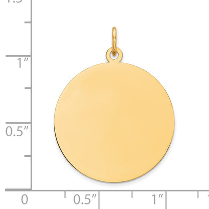 10K Yellow Gold Round Disc Charm