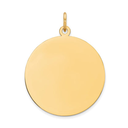 10K Yellow Gold Round Disc Charm