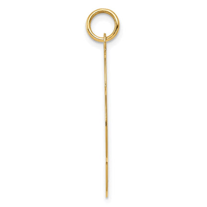 14k Yellow Gold Plain .027 Gauge Engravable Quadrafoil Disc Charm