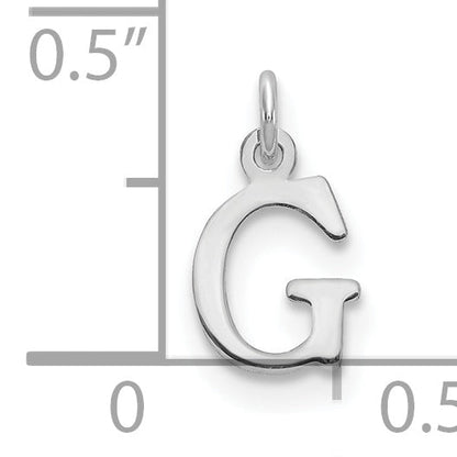 10K White Gold 10Kw Cutout Letter G Initial Charm