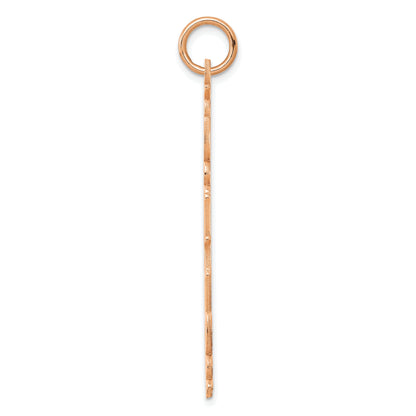 14K Rose Gold Cosmic Sans Font Name Plate Charm