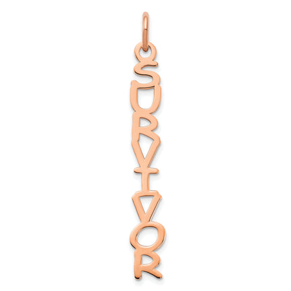 14K Rose Gold Cosmic Sans Font Name Plate Charm