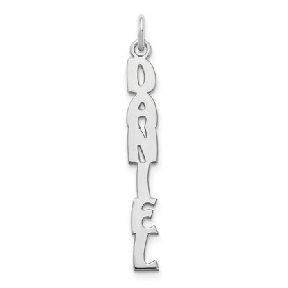 14K White Gold Hobo Extra Font Name Plate Charm