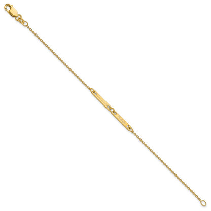 Gold Plated Brushed 2 Station Diamonds Bracelet