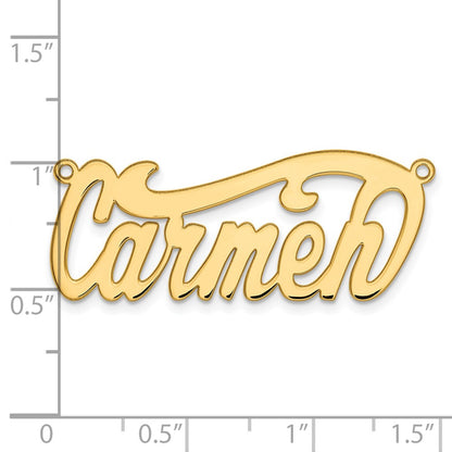 Gold Plated Sterling Silver/Gold Polished Name Plate
