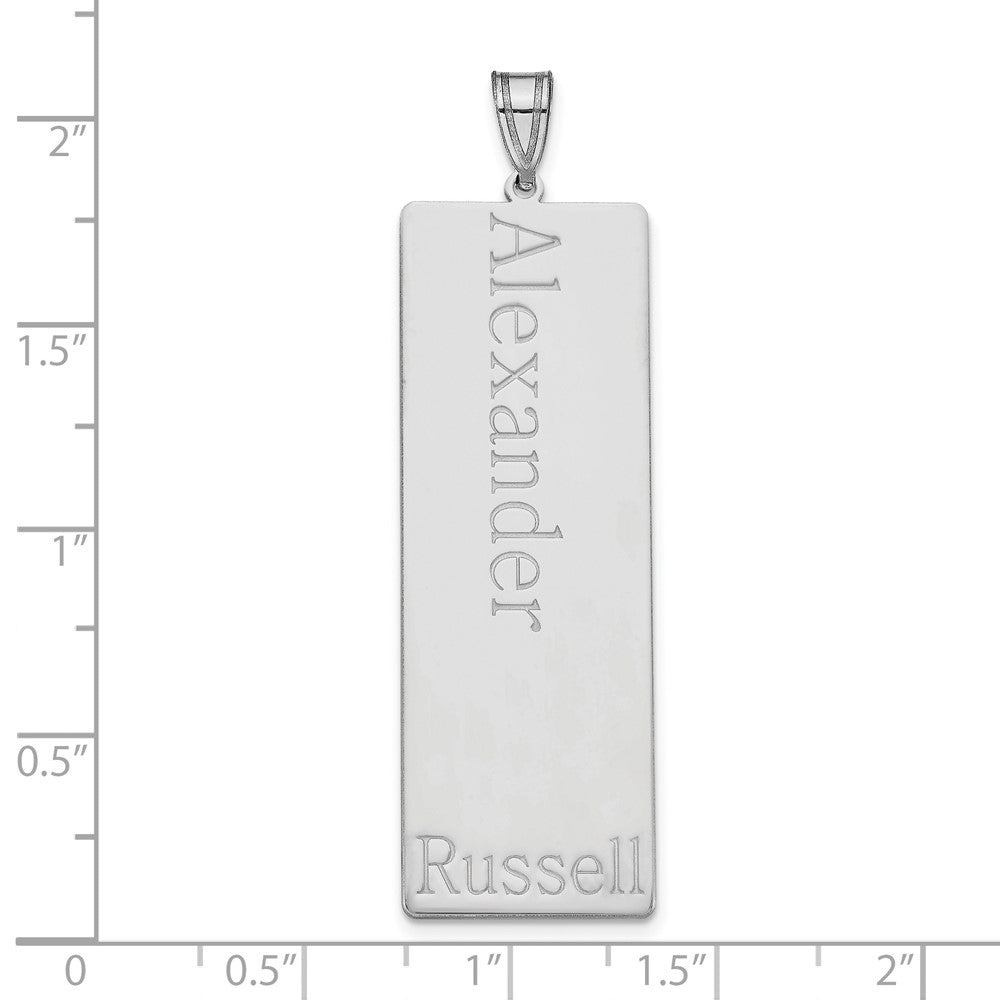 14K White Gold 1 Name Family Pendant