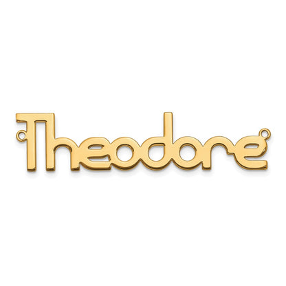 Gold Plated Sterling Silver/Gold Polished Name Plate