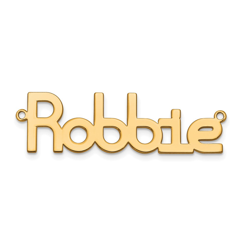 Gold Plated Sterling Silver/Gold Polished Name Plate