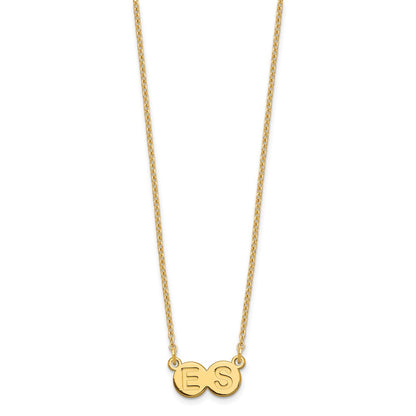 Gold Plated Sterling Silver/Gold 2 Letter Bubble Necklace