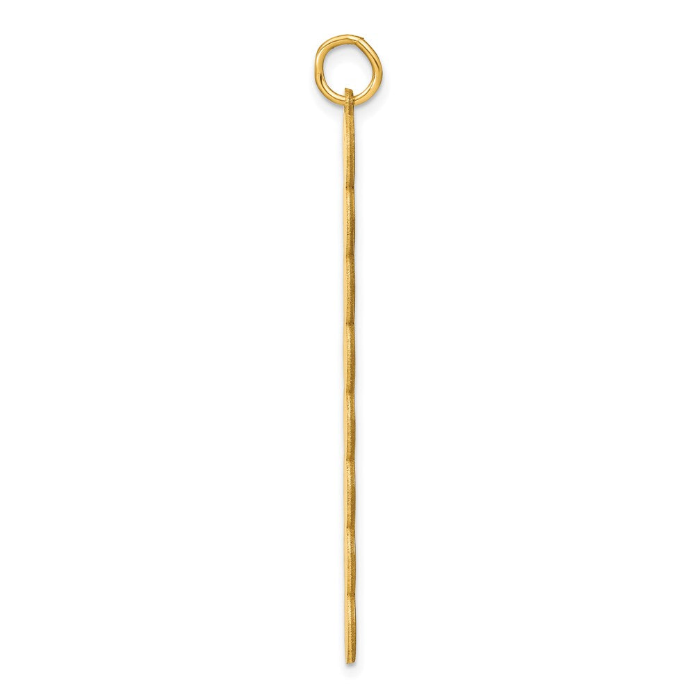 14K Yellow Gold 8 Letter Bubble Pendant