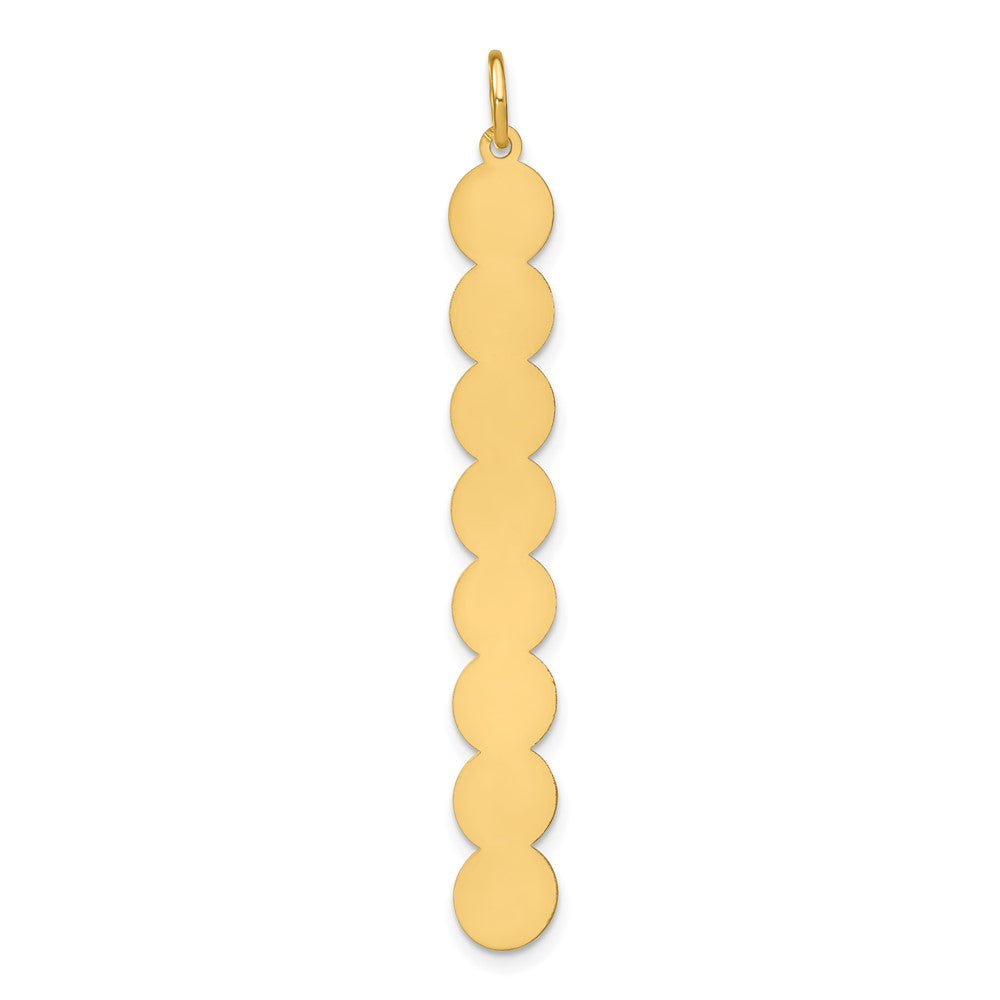 14K Yellow Gold 8 Letter Bubble Pendant