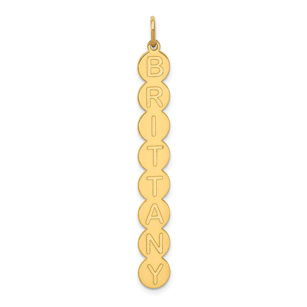 14K Yellow Gold 8 Letter Bubble Pendant