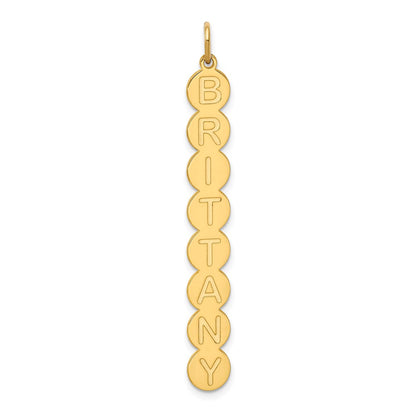 14K Yellow Gold 8 Letter Bubble Pendant