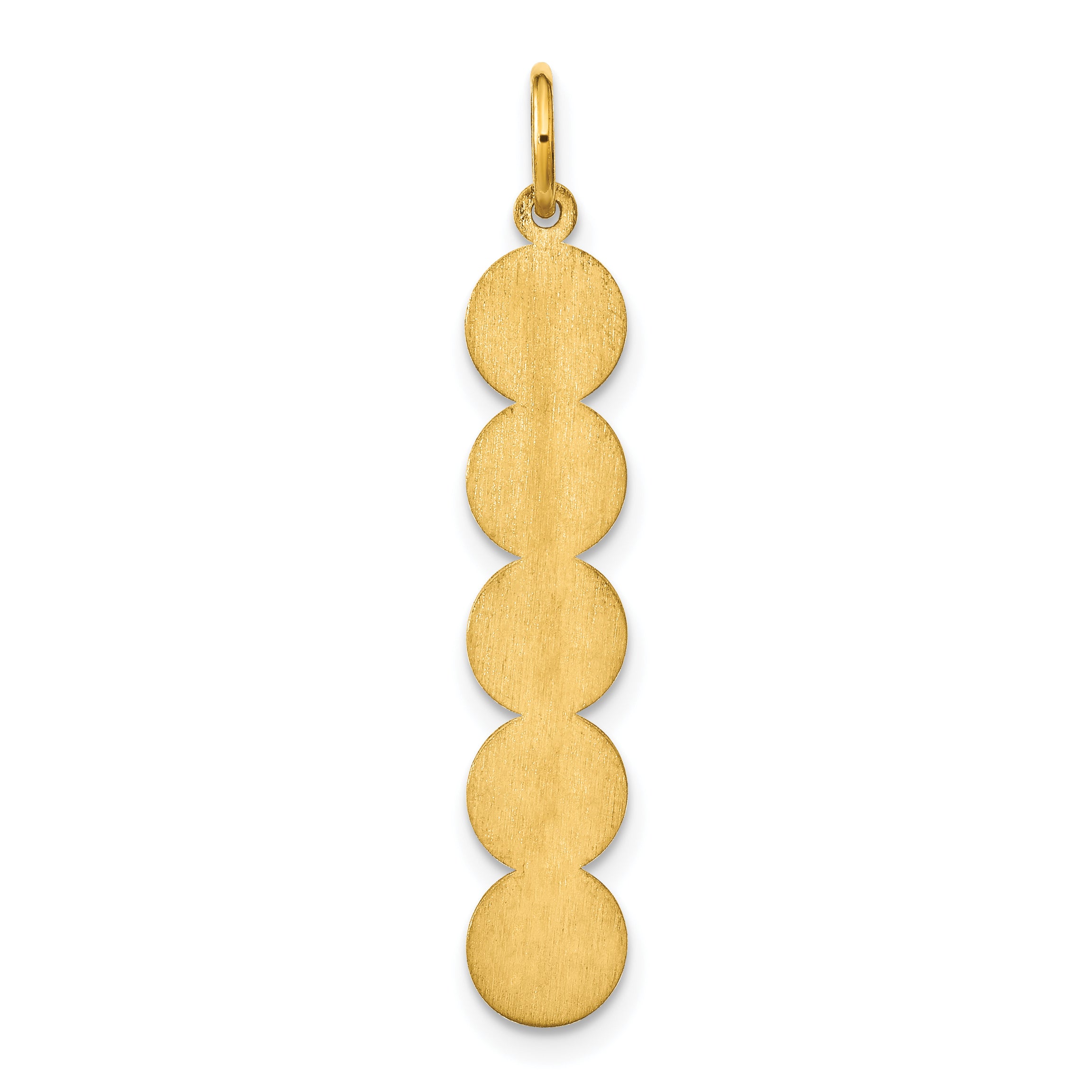 Gold Plated Sterling Silver/Gold 5 Letter Bubble Pendant