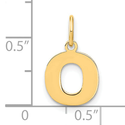 14K Yellow Gold 14Ky Letter O Initial Pendant