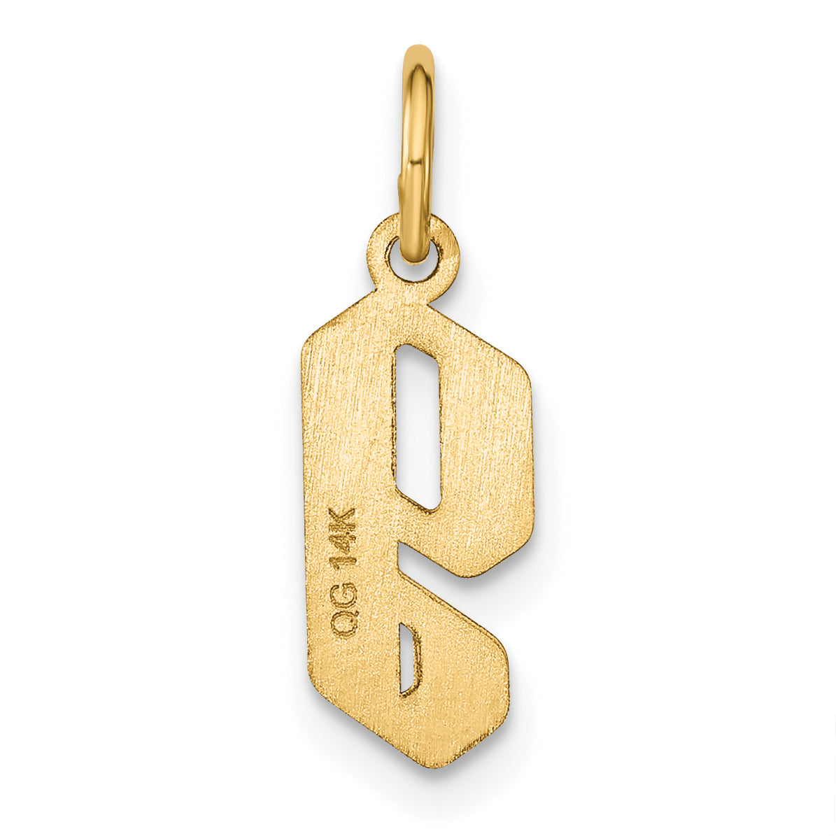 14K Yellow Gold 14Ky Lowercase Letter G Initial Pendant
