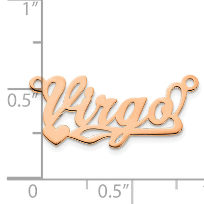 14K Rose Gold Polished Heart Name Plate