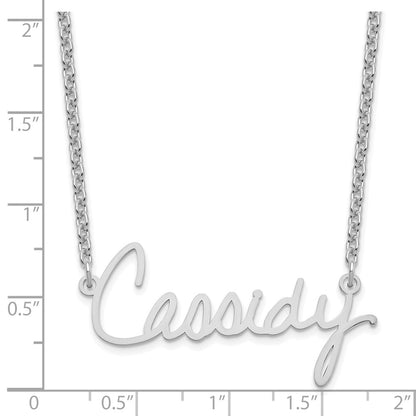 Sterling Silver Silver/Rhodium Plated Signature Necklace