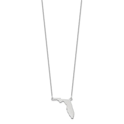 14K White Gold 14Kw Florida State Necklace