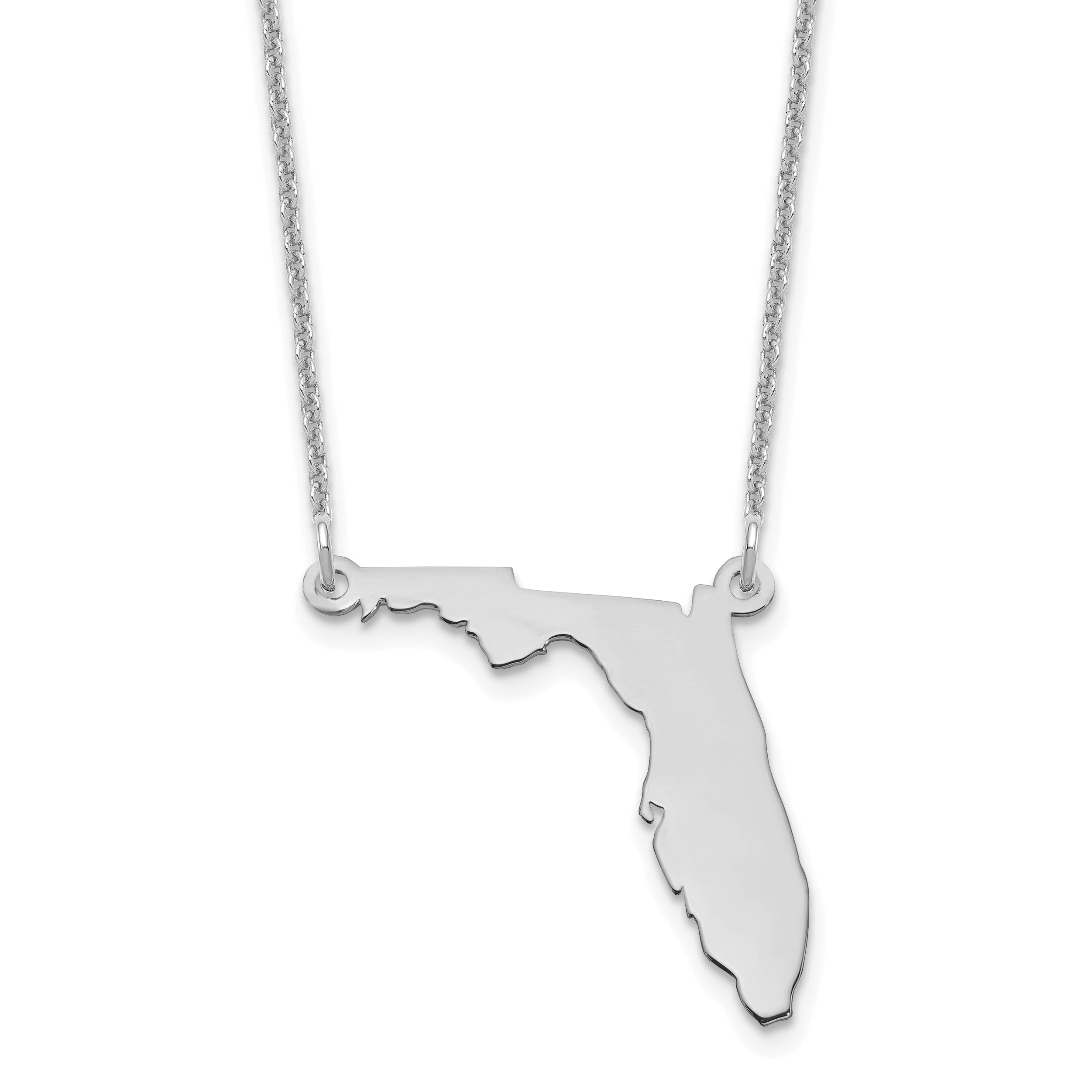 14K White Gold 14Kw Florida State Necklace
