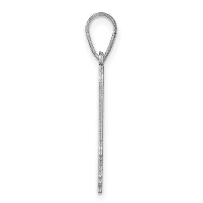 14K White Gold 14Kw Illinois State Pendant