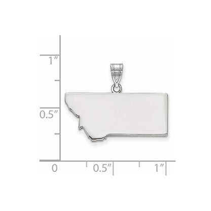 Sterling Silver Silver/Rhodium Plated Montana Stare Pendant