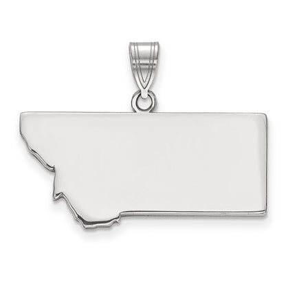 Sterling Silver Silver/Rhodium Plated Montana Stare Pendant