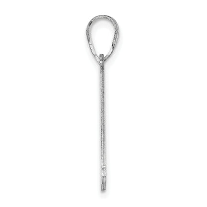 Sterling Silver Silver/Rhodium Plated New Hampshire State Pendant