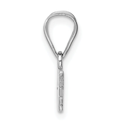 Sterling Silver Silver/Rhodium Plated Tennessee State Pendant