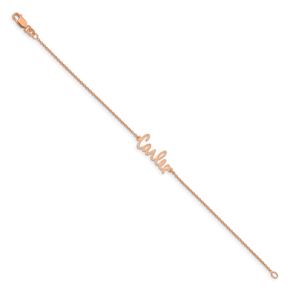 Rose Plated Sterling Silver/Rose Signature Bracelet