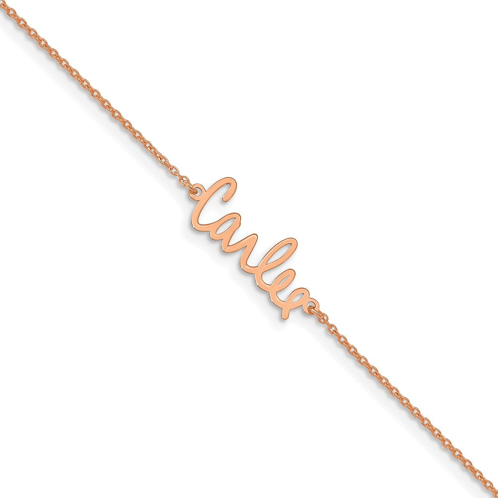 Rose Plated Sterling Silver/Rose Signature Bracelet