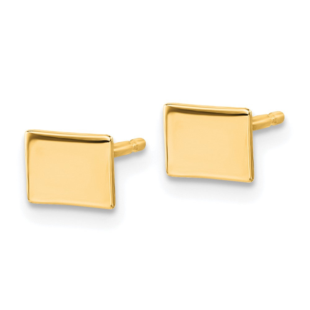 Gold Plated Sterling Silver/Gold Colorado State Earrings