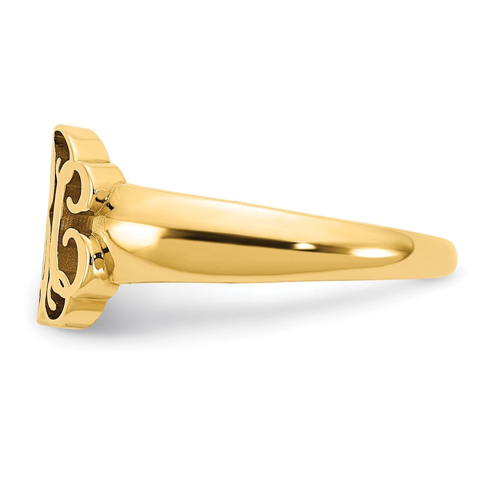 14K Yellow Gold Monogram Ring
